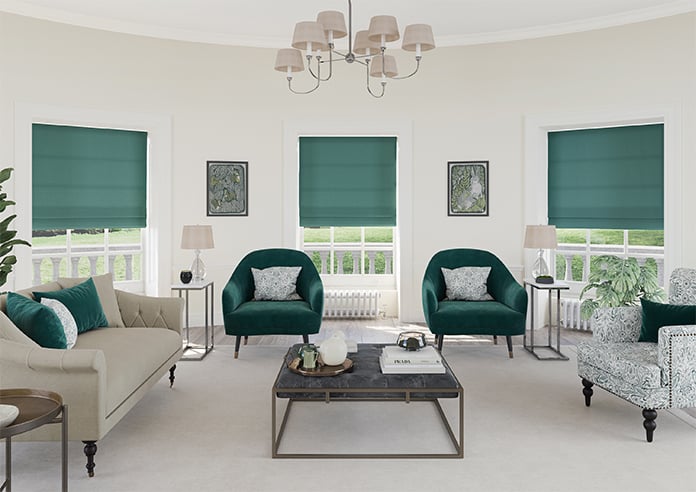 Stamford, Peacock - Twist&Fit Roman Blind - Image 9